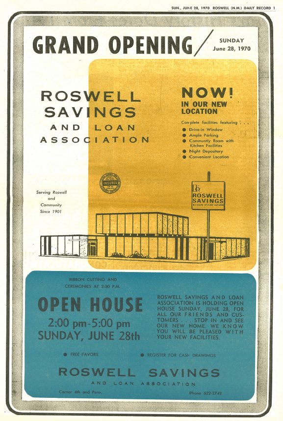 Roswell downtown grand opening 1970